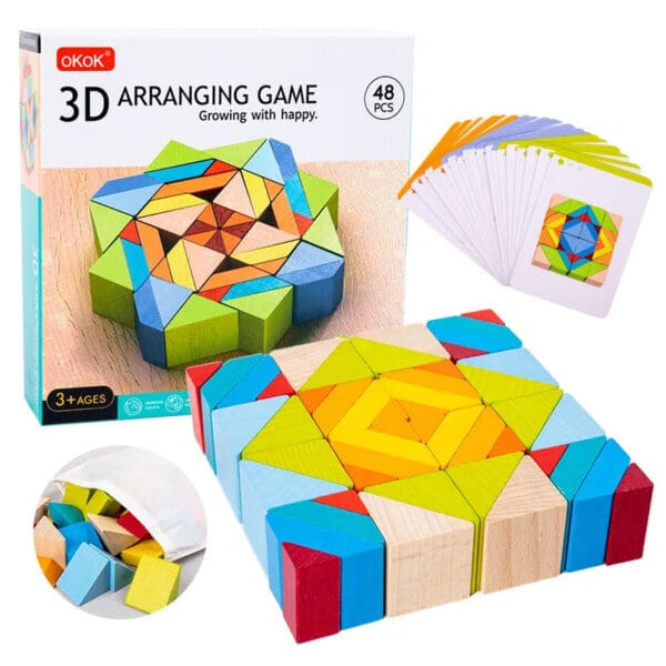 Wholesale Wooden Building Blocks Creative Beech Wood Blocks for Kids Early Education Puzzle Toys Shape Recognition and Thinking - Image 8