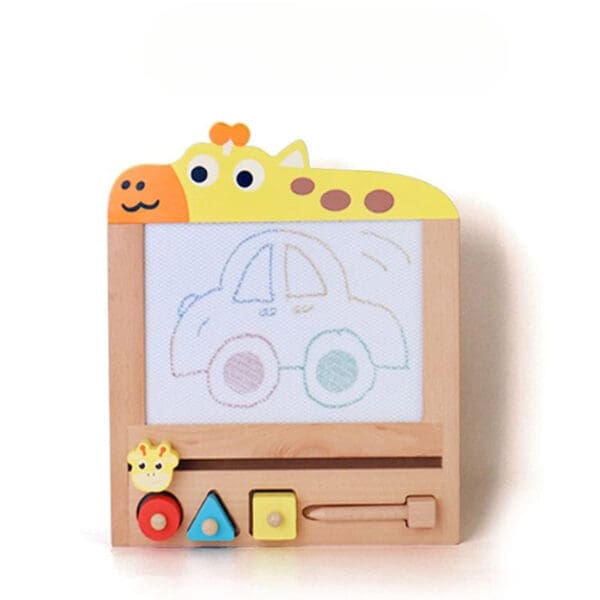 Wholesale Wooden Magnetic Drawing Board Educational Toy for Kids Shape and Color Cognition Early Learning Graffiti Board - Image 8