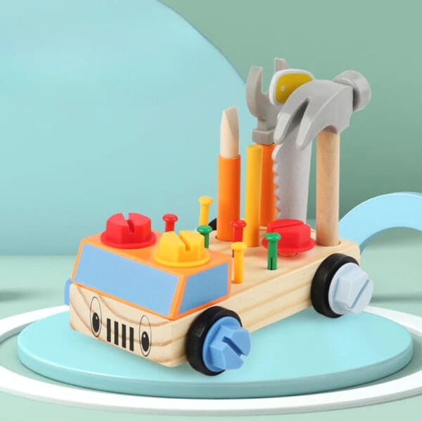 Wholesale Wooden Nuts and Bolts Toy Educational Pretend Play Tool Set for Kids Fine Motor Skills Development Dropshipping