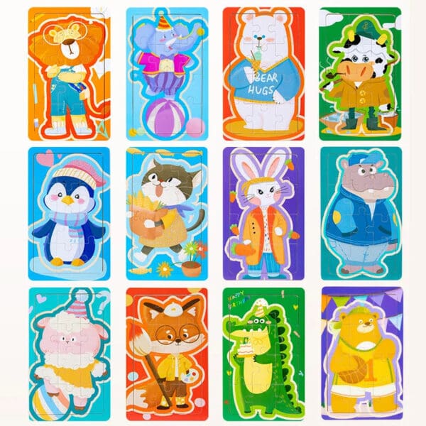 Wholesale Wooden Cartoon Animal Jigsaw Puzzle Educational Montessori Toy for Kids Color Cognition and Early Learning Fun - Image 5