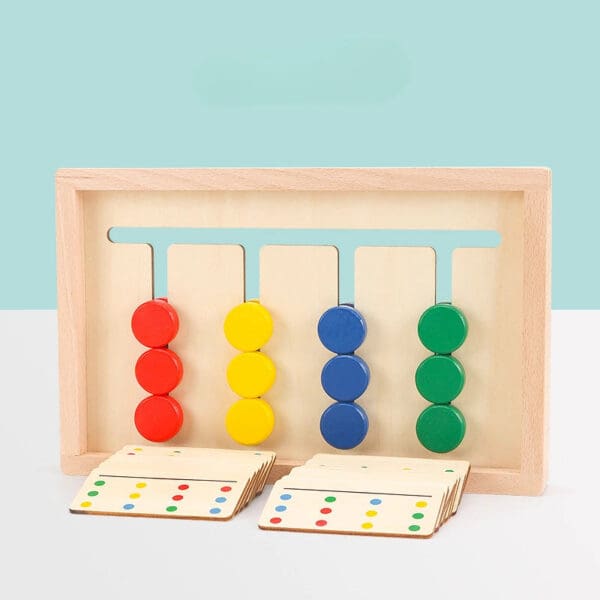 Wholesale Wooden Puzzle Slide Game Four Color Brain Development Logic Training Toy for Kids Dropshipping - Image 8