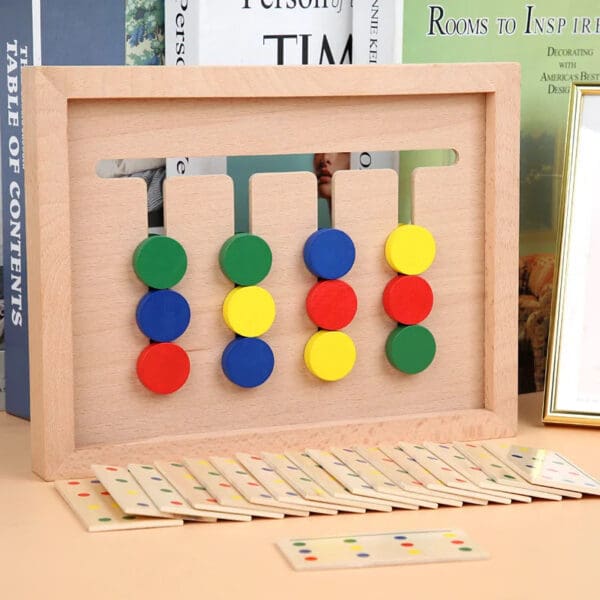 Wholesale Wooden Puzzle Slide Game Four Color Brain Development Logic Training Toy for Kids Dropshipping - Image 6