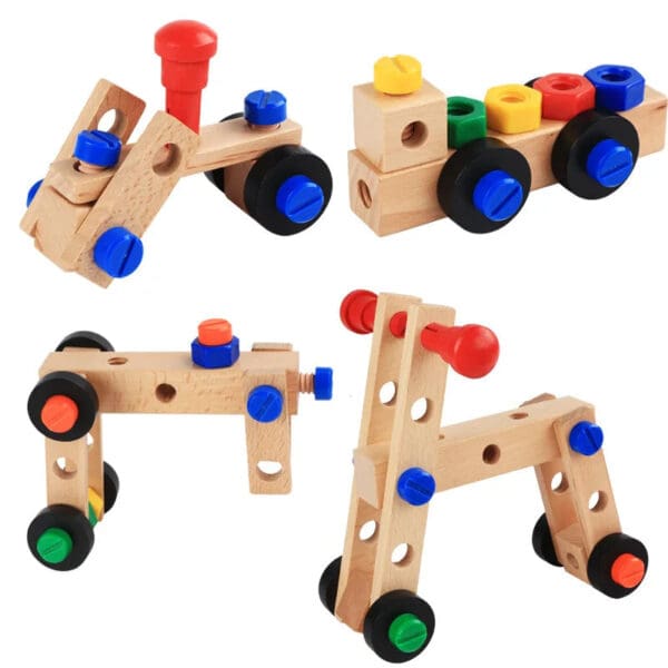 Wholesale Wooden Building Blocks Toy Multifunctional Luban Assembly Chair for Kids DIY Puzzle Removal Tool Educational Fun - Image 3