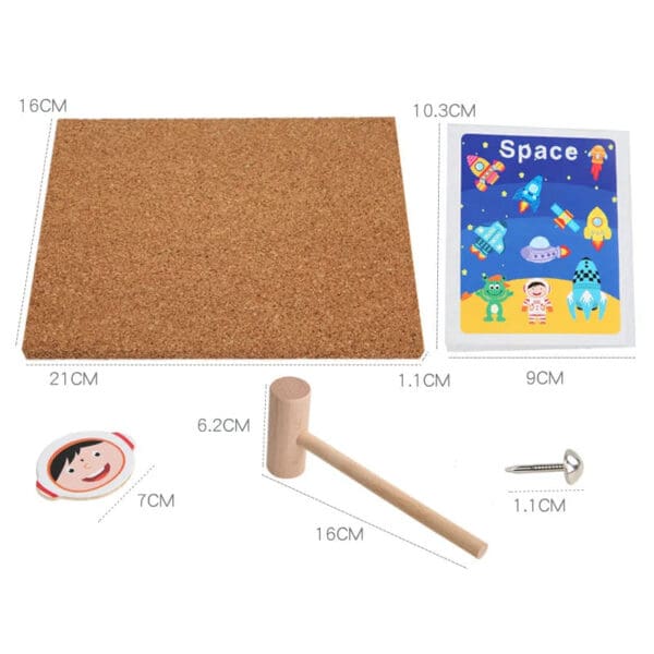 Wholesale Wooden Nail Toys Educational Toy for Kids Creative Jigsaw Puzzle Board for Pattern Recognition Dropshipping - Image 5