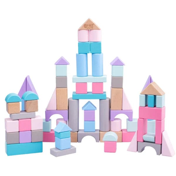 Wholesale Wooden Building Blocks Toy Beech Wood Colorful Educational Stacking Blocks for Kids Dropshipping - Image 3