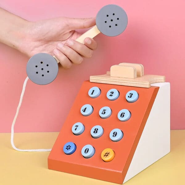 Wholesale Montessori Wooden Telephone Toys For Kids - Image 3