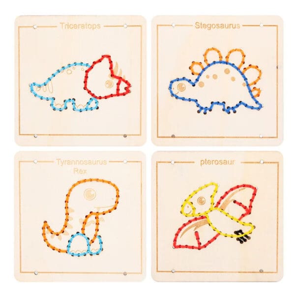 Manufacture Animal-Themed Wooden Threading String Board for Learning - Image 6