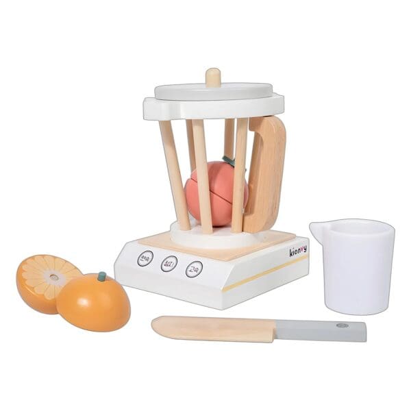 Wholesale Baby Role Play Toy Wooden Kitchen Set with Toaster Juicer Coffee Machine and Cutting Fruits Vegetables for Kids Fun - Image 5