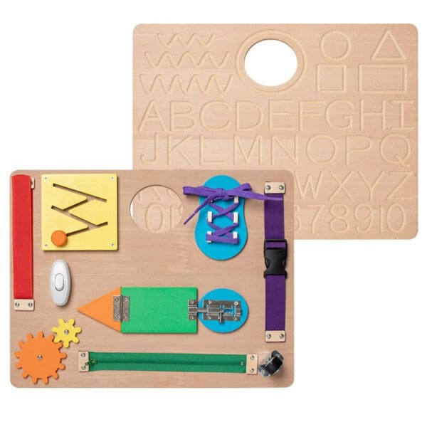 Wholesale Wooden Busy Board Montessori Sensory Toy for Toddlers Educational Learning Activity for Fine Motor Skills Travel Fun - Image 3