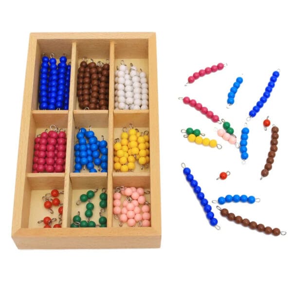 Wholesale colorful Bead math digital counting montessori beads game Stacking Art Toys Toddler Educational Montessori Games