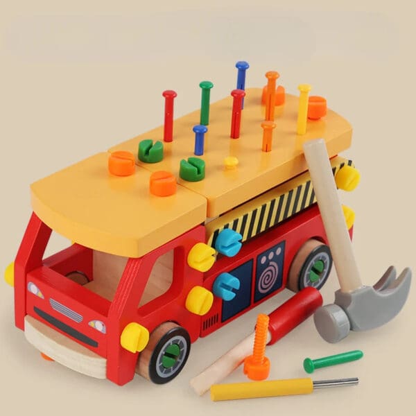 Wholesale Wooden Nuts and Bolts Toy DIY Assemble Car Educational Training Toy for Kids Action Ability Dropshipping - Image 6