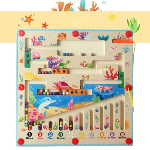 Wholesale Wooden Magnetic Bead Maze Toys Color Matching Game Educational Toy for Kids Hand-Eye Coordination Dropshipping - Image 8