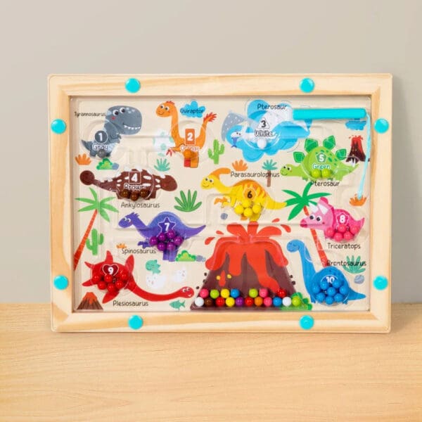 Wholesale Wood Magnetic Beaded Color Classification Counting Maze Board for Hand-Eye Coordination and Fine Motor Skills - Image 8