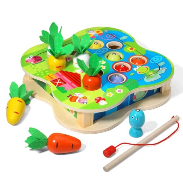 Wholesale Wooden Fishing Carrot Harvest Toy Educational Early Learning Toy for Kids Fine Motor Skills Development Dropshipping - Image 13