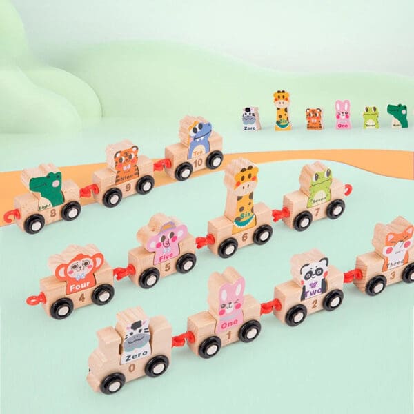 Wholesale Wooden Train Toy Magnetic Animal Train Set Montessori Educational Learning Toy for Toddlers Boys Girls Dropshipping - Image 7