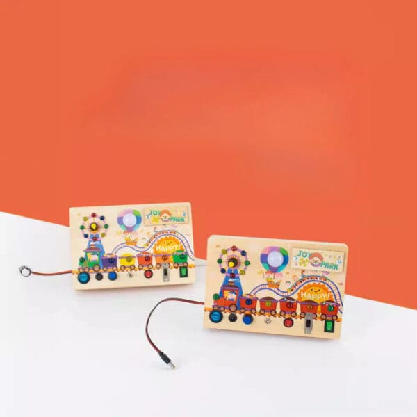 Wholesale Montessori LED Wooden Busy Board Educational Toy for Kids Light-Up Play and Hand-Eye Coordination Early Learning Fun