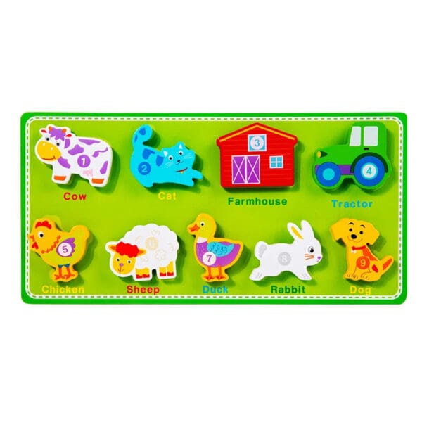 Wholesale Wooden Blocks Puzzle with Magic Sticker Educational Toy for Kids Number Animal Traffic Matching Board Montessori Fun - Image 12