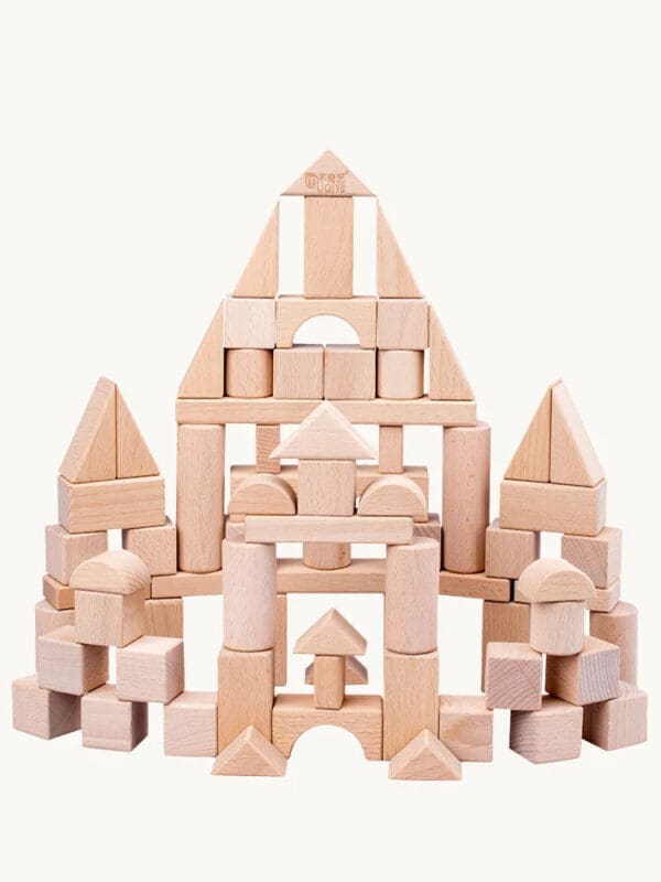 Wholesale Wooden Building Blocks Toy Beech Wood Colorful Educational Stacking Blocks for Kids Dropshipping - Image 2