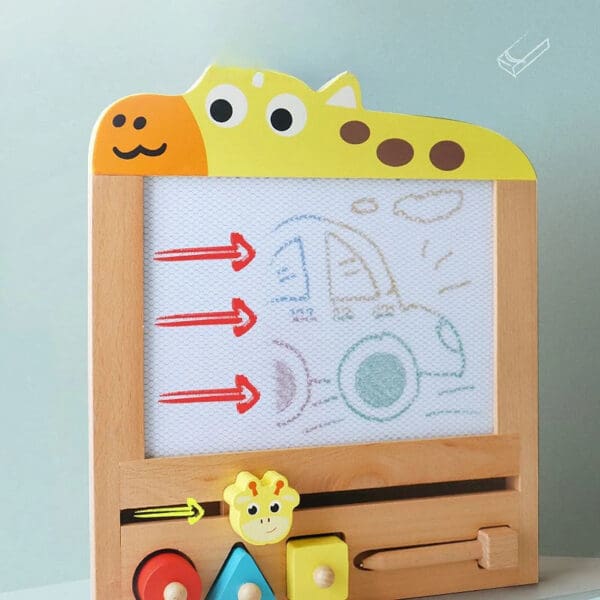 Wholesale Wooden Magnetic Drawing Board Educational Toy for Kids Shape and Color Cognition Early Learning Graffiti Board - Image 3