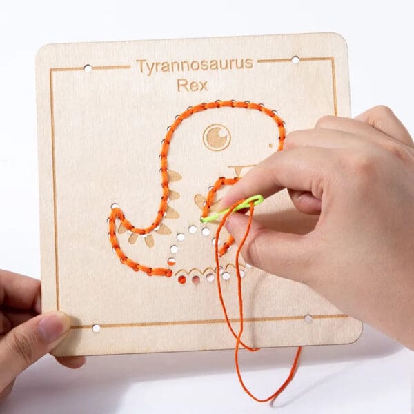 Manufacture Animal-Themed Wooden Threading String Board for Learning - Image 4