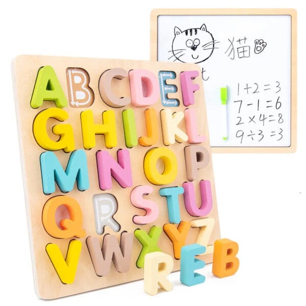 Wholesale Wooden Jigsaw Puzzle Magnetic Puzzle for Kids Creative Number and Shape Matching Game Early Educational Learning Toy - Image 5