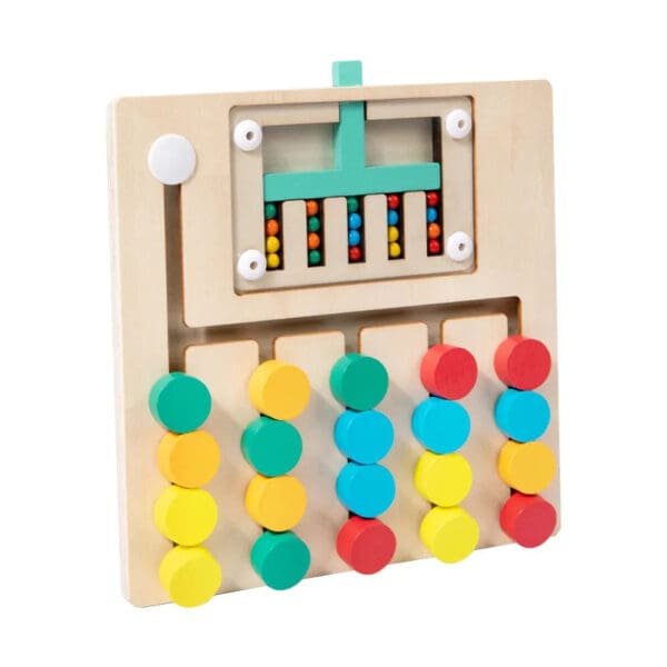 Wholesale Wooden Bead Slide Puzzle Toys Educational Color Moving Game for Kids Brain Training and Hand-Eye Coordination - Image 6