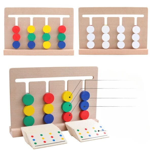 Wholesale Wooden Puzzle Slide Game Four Color Brain Development Logic Training Toy for Kids Dropshipping - Image 3