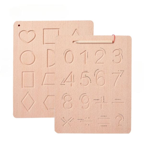 Wholesale Wooden Tracing Board Montessori Educational Handwriting Tracking Board for Kids Letters and Numbers Dropshipping - Image 7