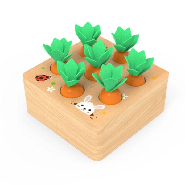 Wholesale Wooden Carrot Harvest Toy Educational Sorting Game for Kids Montessori 3D Sensory Toy for Toddlers Dropshipping - Image 4