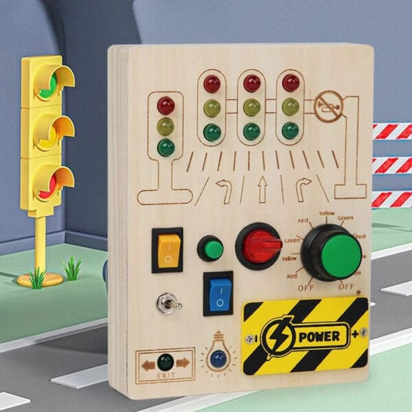 Wholesale High Quality Wooden Light Circuit Busy Board for Kids' Education