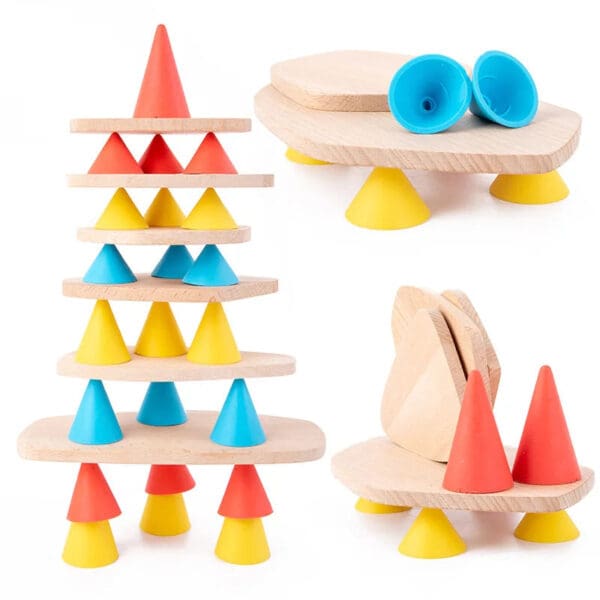 Wholesale Educational Wooden Stacking Tower Toy for Kids - Image 4