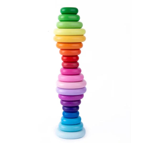 Wholesale Wooden Stacking Blocks Rainbow Pebble Building Blocks Educational Toy for Kids Color Recognition Droppshipping - Image 7