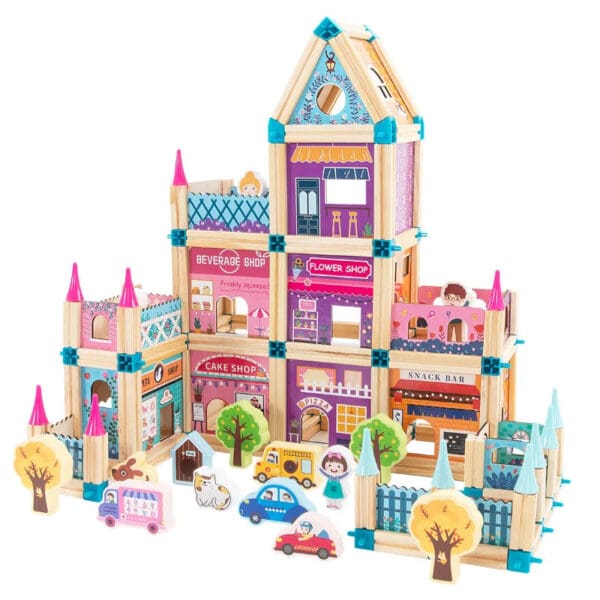 Wholesale Wooden Doll Houses Building Block Model for Kids Creative DIY Castle Villa Toy Perfect for Children Dropshipping - Image 6