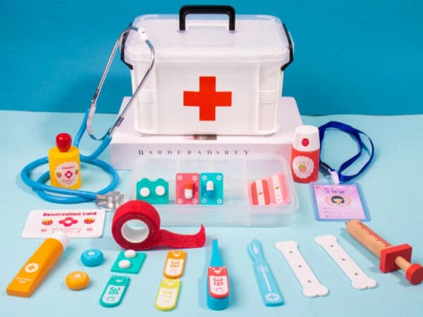 Wholesale Wooden Pretend Play Toys Simulation Doctor Medical Kit for Kids Role Playing Set Wooden Equipment for Boys and Girls - Image 6