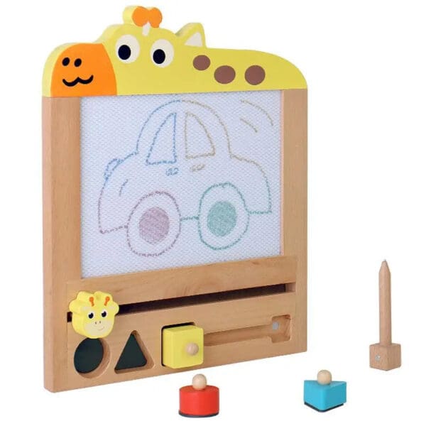 Wholesale Wooden Magnetic Drawing Board Educational Toy for Kids Shape and Color Cognition Early Learning Graffiti Board - Image 5