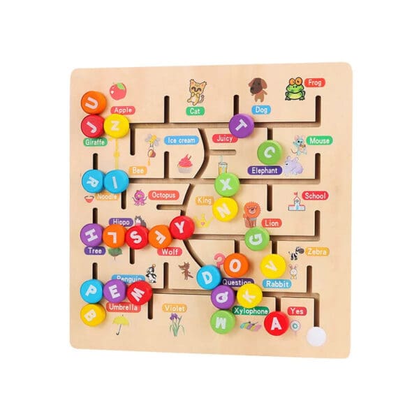 Wholesale Wooden Board Game Maze Alphabet and Number Matching Puzzle Educational Toy for Kids Dropshipping - Image 6