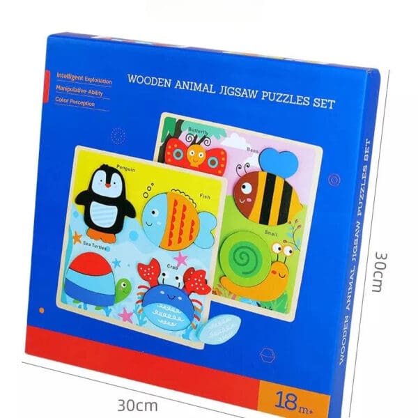 Wholesale Wooden Animal Jigsaw Puzzle Large Size Educational Toy for Kids 1-3 Years Early Childhood Learning Dropshipping - Image 7