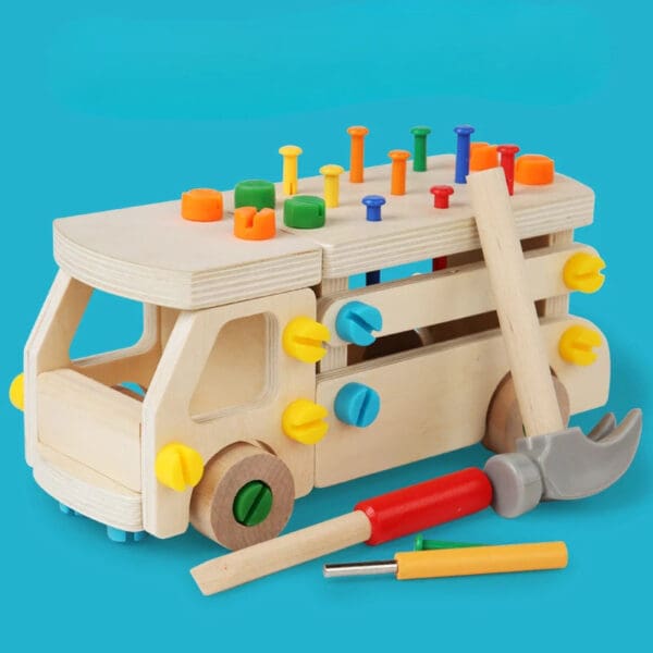 Wholesale Wooden Nuts and Bolts Toy DIY Assemble Car Educational Training Toy for Kids Action Ability Dropshipping - Image 5