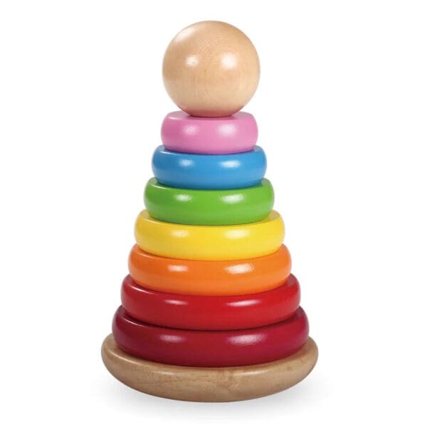 Wholesale Wooden Stacking Game Rainbow Ring Tower Montessori Educational Toy Customized Stacking Blocks Dropshipping - Image 7