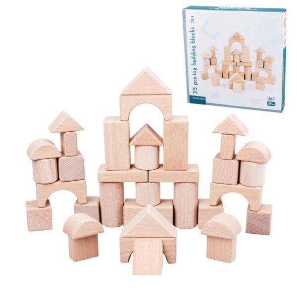 Wholesale Wooden Building Blocks Toy Beech Wood Colorful Educational Stacking Blocks for Kids Dropshipping - Image 6