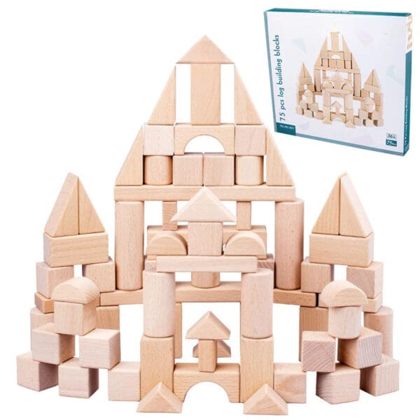 Wholesale Wooden Building Blocks Toy Beech Wood Colorful Educational Stacking Blocks for Kids Dropshipping - Image 9