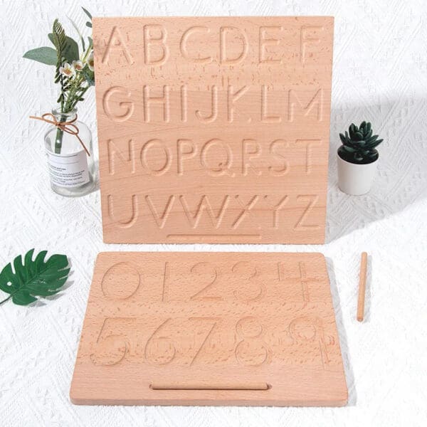 Wholesale Wooden Tracing Board Montessori Educational Toy for Kids Double-Sided Writing Board for Letters Numbers Dropshipping - Image 3