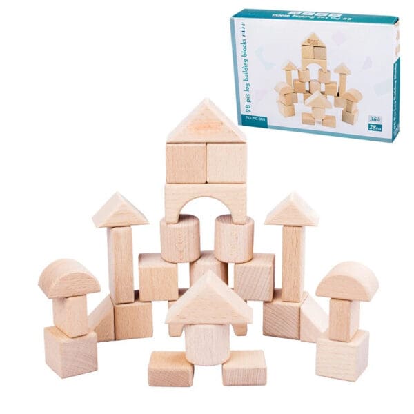 Wholesale Wooden Building Blocks Toy Beech Wood Colorful Educational Stacking Blocks for Kids Dropshipping - Image 7