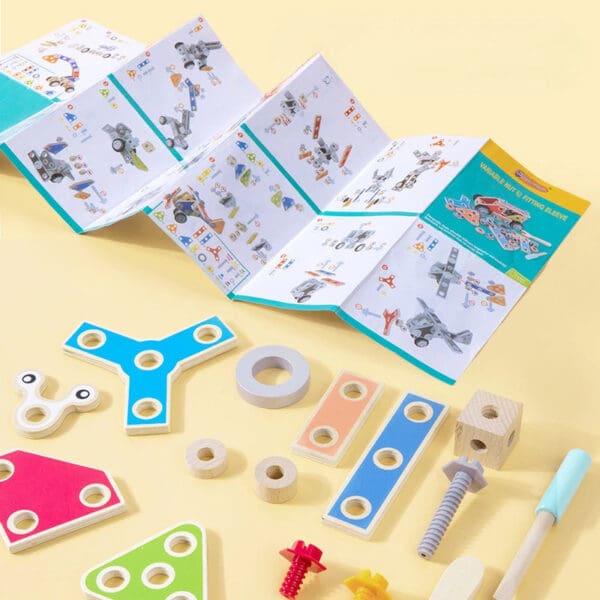 Wholesale Wooden Nuts and Bolts Toy DIY Multi-Functional Nut and Screw Assembly Educational Toy for Kids Montessori Dropshipping - Image 4