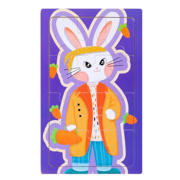 Wholesale Wooden Cartoon Animal Jigsaw Puzzle Educational Montessori Toy for Kids Color Cognition and Early Learning Fun - Image 14