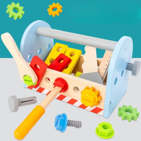 Wholesale Wooden Tool Box Educational DIY Pretend Play Tools Set for Kids Montessori Learning Dropshipping - Image 3