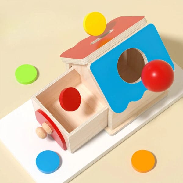 Wholesale Wooden Ball Drop Coin Box Montessori Educational Toy for Kids Shape Matching and Fine Motor Skills Dropshipping - Image 6