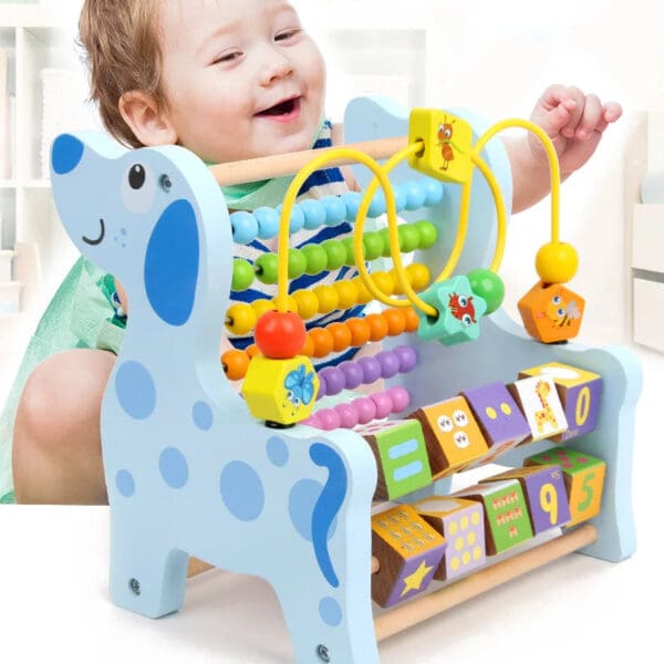 Wholesale Wooden Bead Maze Counting Rack Educational Toy for Kids 1-4 Years Old Learning Tool Dropshipping