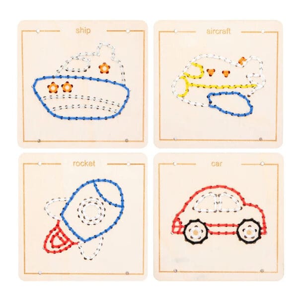 Manufacture Animal-Themed Wooden Threading String Board for Learning - Image 9