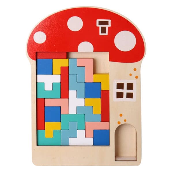 Wholesale Wooden Russian Blocks Puzzle Educational Toy for Kids Logic Thinking Stacking Brain Teaser Dropshipping - Image 9